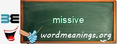 WordMeaning blackboard for missive